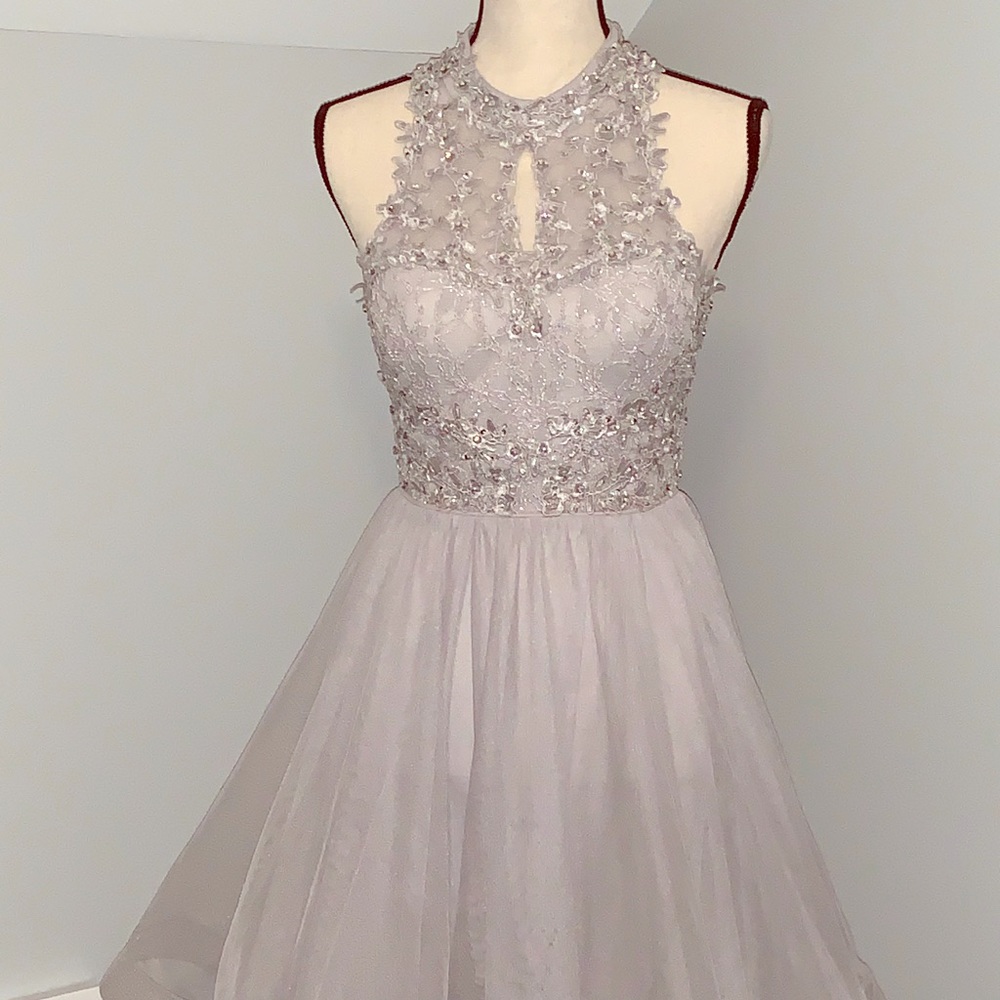 Grey Cocktail Style Dress